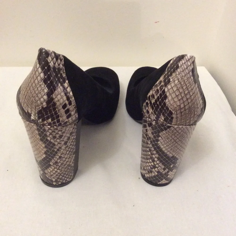 Calvin Klein Black Suede Square-Toe Heels